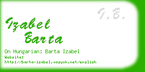 izabel barta business card